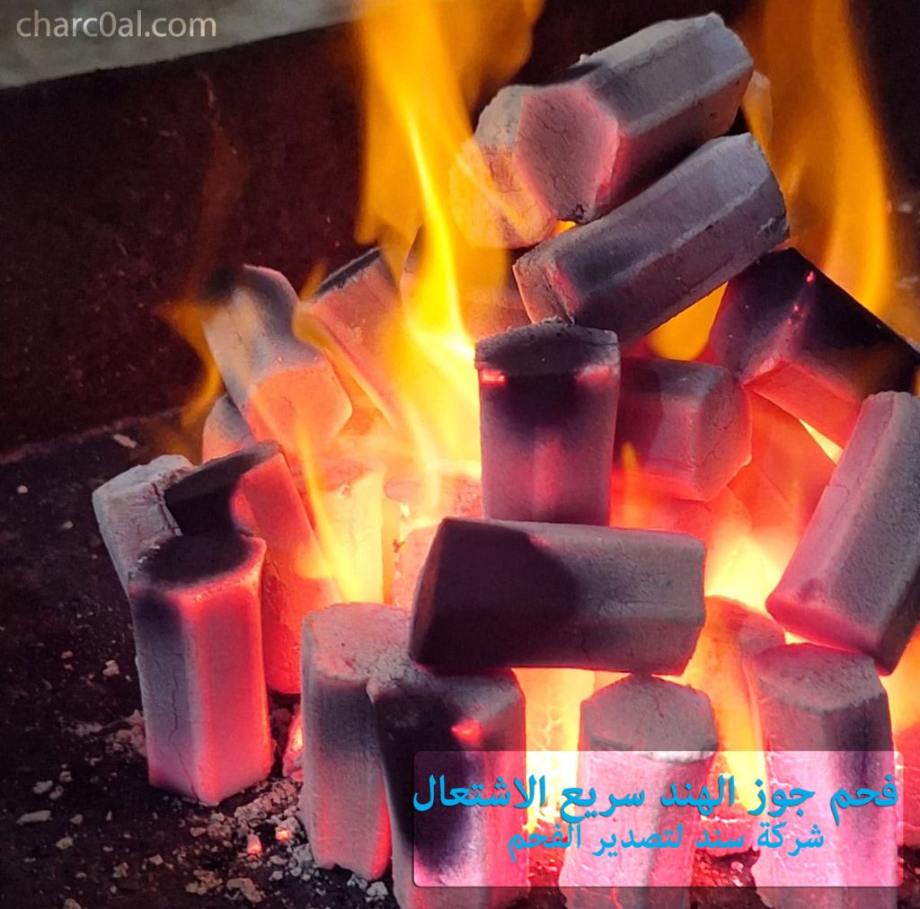 فحم جوز الهند سريع الاشتعال